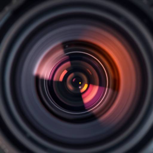 Nahaufnahme eines Kameraobjektivs, das die Details und Komplexität der Fotografieausrüstung hervorhebt.